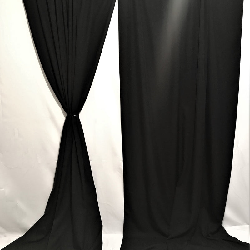 Polyester Backdrops Polyester Fabric - White, 10 Ft X 8 Ft (2 Panels)