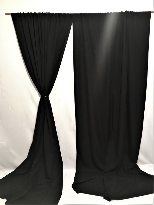 Polyester Backdrops Polyester Fabric - White, 10 Ft X 8 Ft (2 Panels)