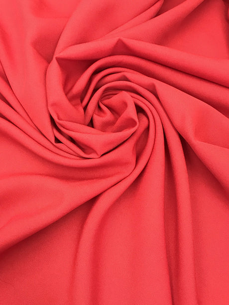 Poly Poplin Polyester Fabric - Red, 59/60" Width (1 Yard)