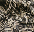 Poly Spandex 1D363 White/Brown With Silver Foil Fabric - White/Brown, Silver Foil, 58/60" Width