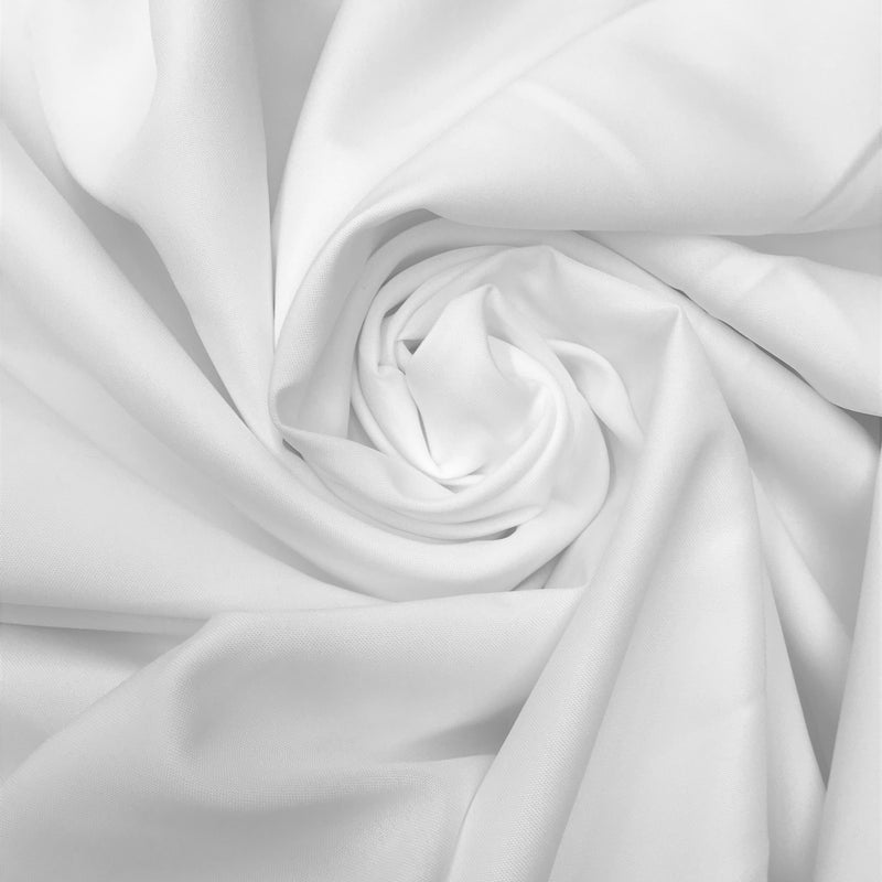 Poly Poplin Polyester Fabric - White, 59/60" Width (1 Yard)