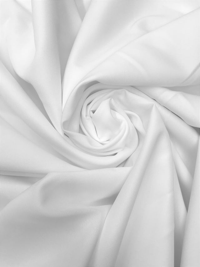 Poly Poplin Polyester Fabric - White, 59/60" Width (1 Yard)