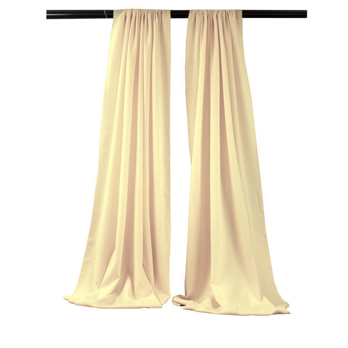 Polyester Poplin Fabric - Backdrop Drape Curtain Panel, Curtain Room Divider, 5 Feet Wide X 9 Feet High, 2 Panels (1 Set)