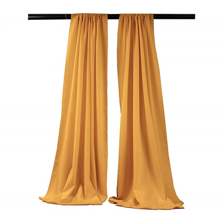 Polyester Poplin Fabric - Backdrop Drape Curtain Panel, Curtain Room Divider, 5 Feet Wide X 9 Feet High, 2 Panels (1 Set)