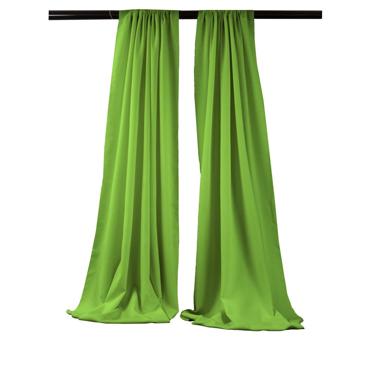 Polyester Poplin Fabric - Backdrop Drape Curtain Panel, Curtain Room Divider, 5 Feet Wide X 9 Feet High, 2 Panels (1 Set)