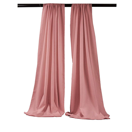 Polyester Poplin Fabric - Backdrop Drape Curtain Panel, Curtain Room Divider, 5 Feet Wide X 9 Feet High, 2 Panels (1 Set)