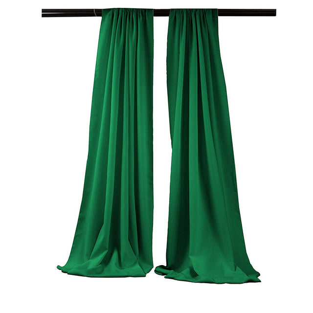 Polyester Poplin Fabric - Backdrop Drape Curtain Panel, Curtain Room Divider, 5 Feet Wide X 9 Feet High, 2 Panels (1 Set)