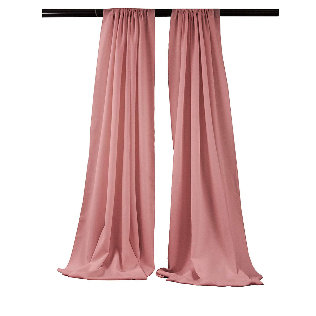Polyester Poplin Fabric - Backdrop Drape Curtain Panel, Curtain Room Divider, 5 Feet Wide X 9 Feet High, 2 Panels (1 Set)