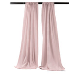 Polyester Poplin Fabric - Backdrop Drape Curtain Panel, Curtain Room Divider, 5 Feet Wide X 9 Feet High, 2 Panels (1 Set)