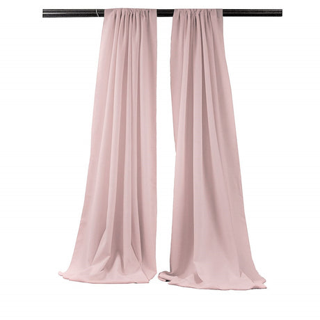 Polyester Poplin Fabric - Backdrop Drape Curtain Panel, Curtain Room Divider, 5 Feet Wide X 9 Feet High, 2 Panels (1 Set)