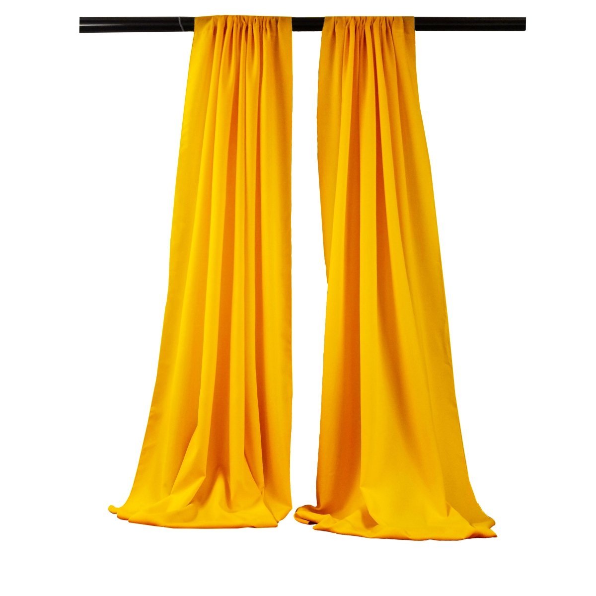 Polyester Poplin Fabric - Backdrop Drape Curtain Panel, Curtain Room Divider, 5 Feet Wide X 9 Feet High, 2 Panels (1 Set)