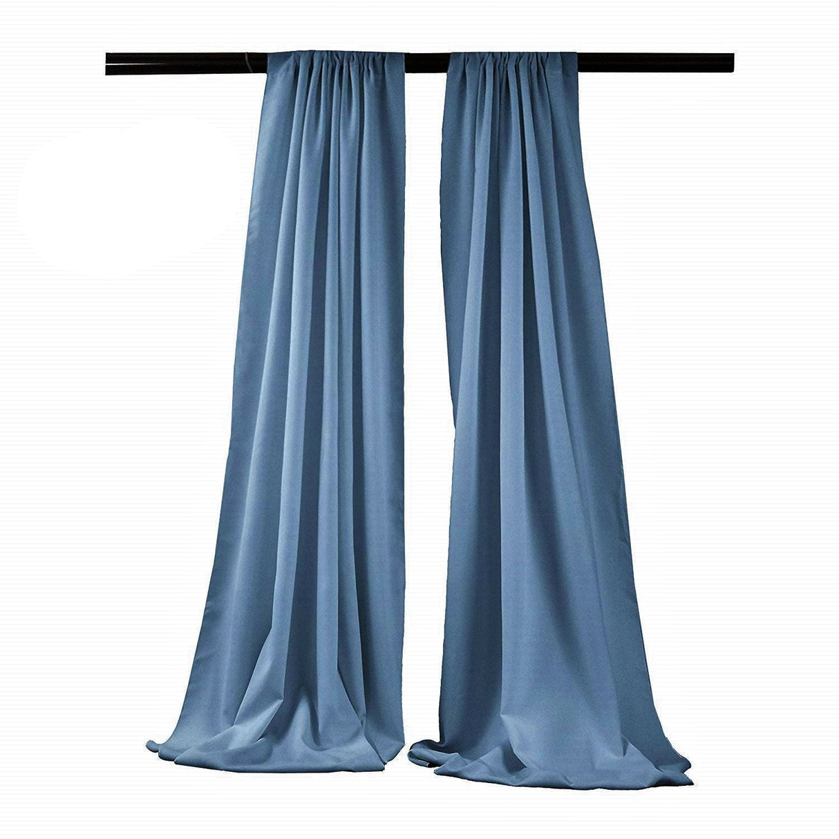Polyester Poplin Fabric - Backdrop Drape Curtain Panel, Curtain Room Divider, 5 Feet Wide X 9 Feet High, 2 Panels (1 Set)