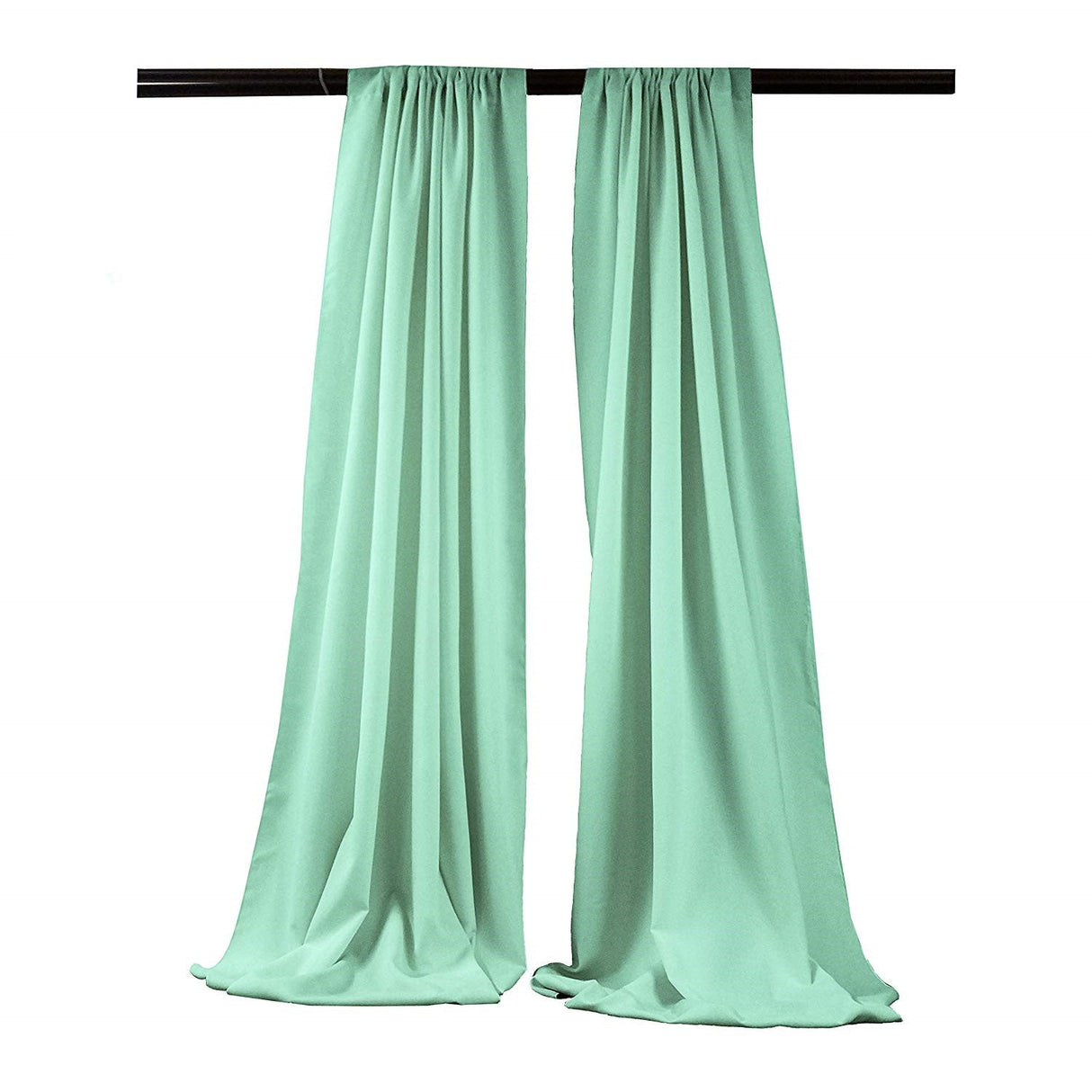 Polyester Poplin Fabric - Backdrop Drape Curtain Panel, Curtain Room Divider, 5 Feet Wide X 9 Feet High, 2 Panels (1 Set)