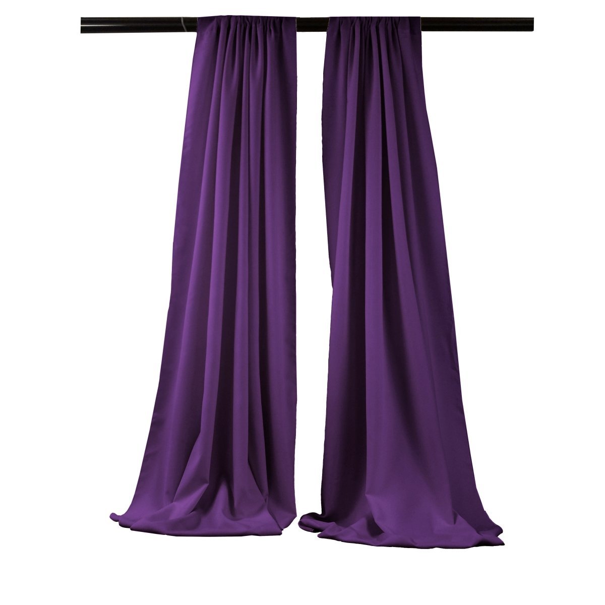 Polyester Poplin Fabric - Backdrop Drape Curtain Panel, Curtain Room Divider, 5 Feet Wide X 9 Feet High, 2 Panels (1 Set)