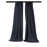 Polyester Poplin Fabric - Backdrop Drape Curtain Panel, Curtain Room Divider, 5 Feet Wide X 9 Feet High, 2 Panels (1 Set)