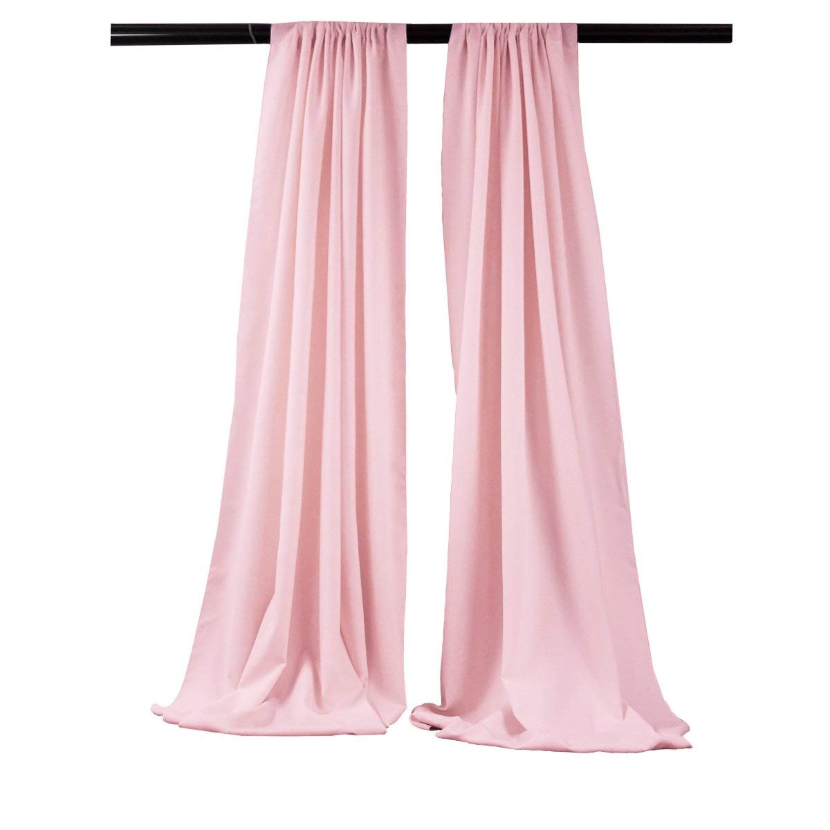 Polyester Poplin Fabric - Backdrop Drape Curtain Panel, Curtain Room Divider, 5 Feet Wide X 9 Feet High, 2 Panels (1 Set)