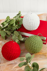 4" Knit Pom Pom Ball Ornament