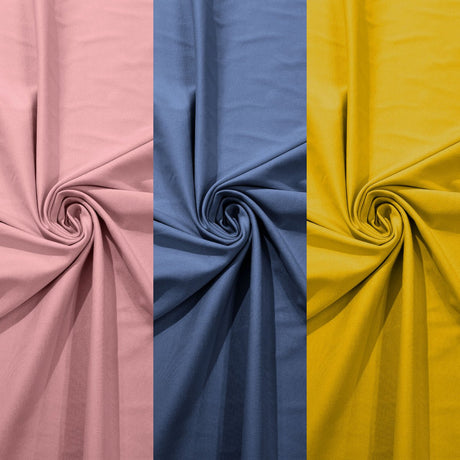 Ponte De Roma Polyester Rayon Spandex Fabric - Solid Color, 320 GSM Knit, Sold By The Yard (1 Yard)