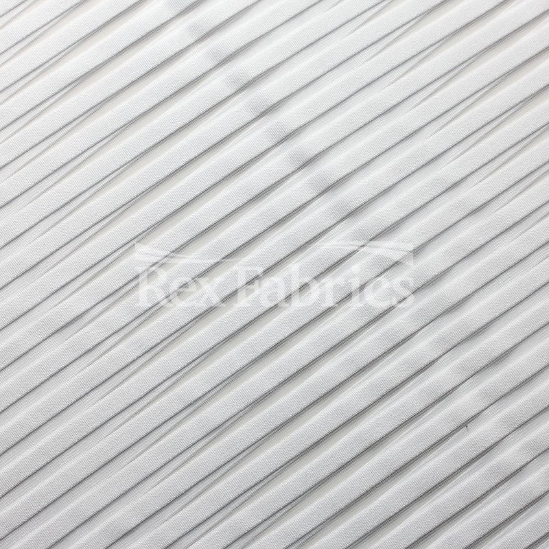 Poor Boy Stripe Polyester Spandex Fabric - Black/White, Ribbed Stripe, 58/60" Width (1 Yard)