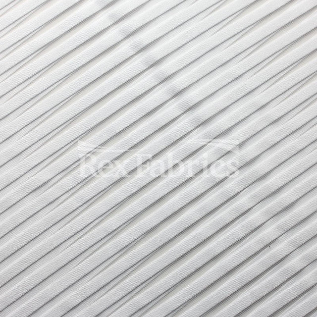 Poor Boy Stripe Polyester Spandex Fabric - Black/White, Ribbed Stripe, 58/60" Width (1 Yard)