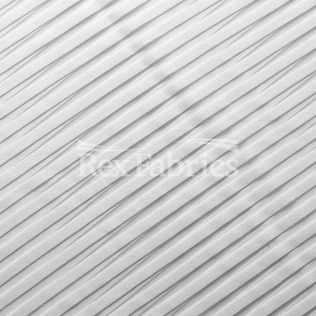 Poor Boy Stripe Polyester Spandex Fabric - Black/White, Ribbed Stripe, 58/60" Width (1 Yard)