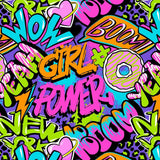 Printed Spandex Pop Life Graffiti Mix