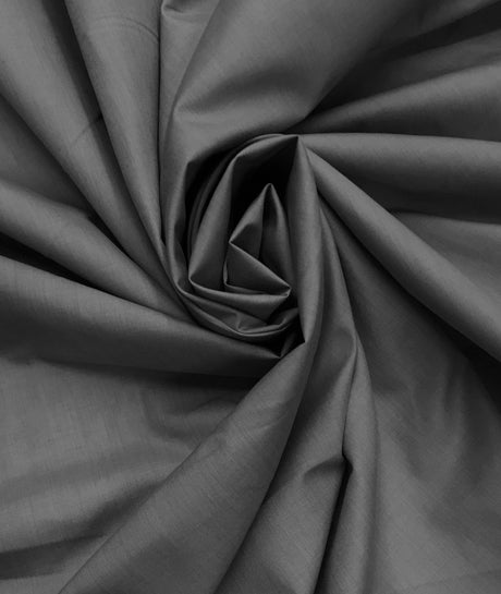 Black Poly Cotton Broadcloth Fabric - Black, 59/60" Width