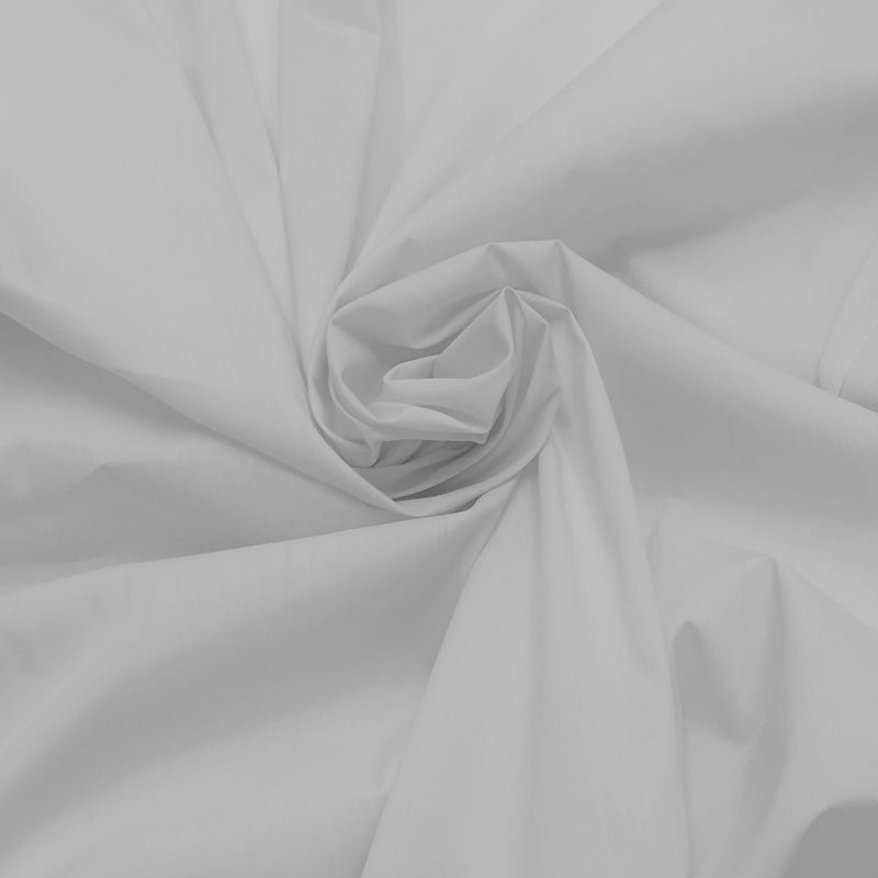 White Poly Cotton Broadcloth Fabric - White, 59/60" Width (1 Yard)