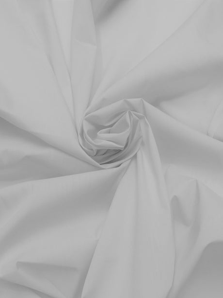 White Poly Cotton Broadcloth Fabric - White, 59/60" Width (1 Yard)