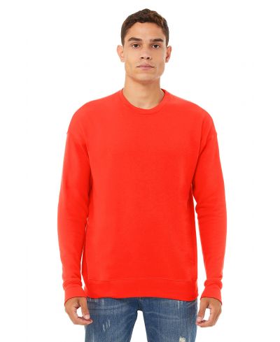 Bella Canvas 3945 Cotton Polyester Sweatshirt Fabric - Poppy, Unisex Crewneck, Super-Soft Fleece (1 Piece)