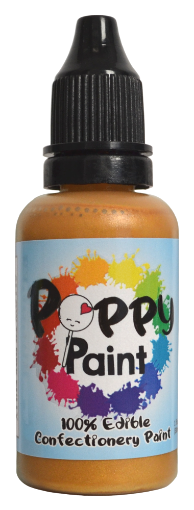 Poppy Paint Gold – FDA Approved Edible Confectionery Paint for Chocolate & Desserts