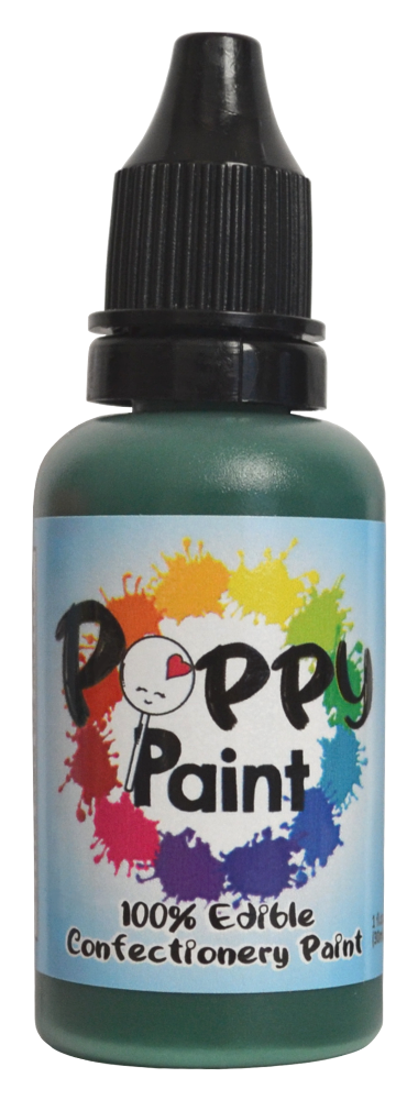 Poppy Paint Green FDA Approved Edible Confectionery Paint for Cookies, Fondant & Chocolate