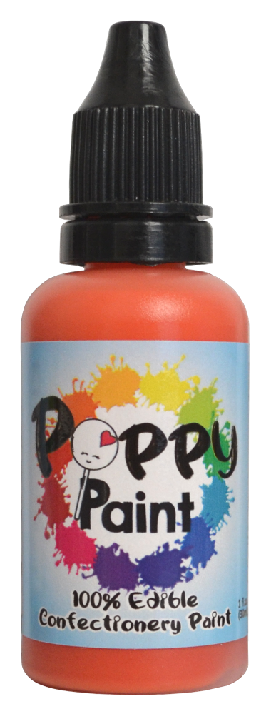 Poppy Paint Orange – FDA Approved Edible Confectionery Paint for Chocolate & Desserts