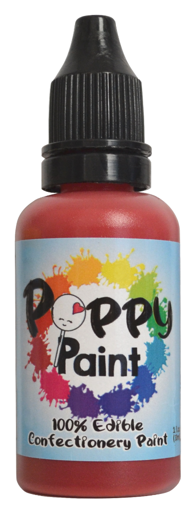 Poppy Paint Red FDA Approved Edible Confectionery Paint for Cookies, Fondant & Chocolate