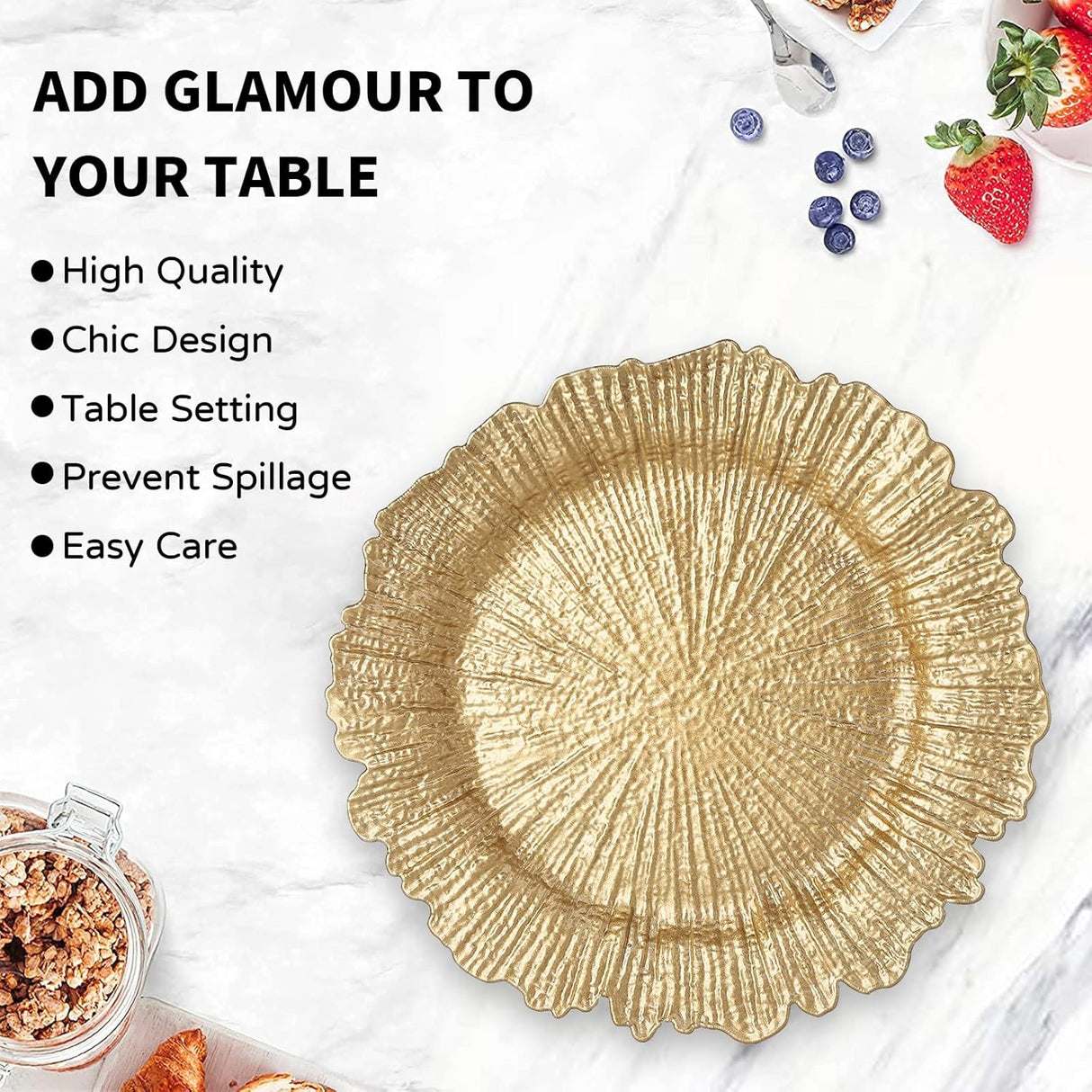 Gold Reef Acrylic Charger Plate 13 Inch