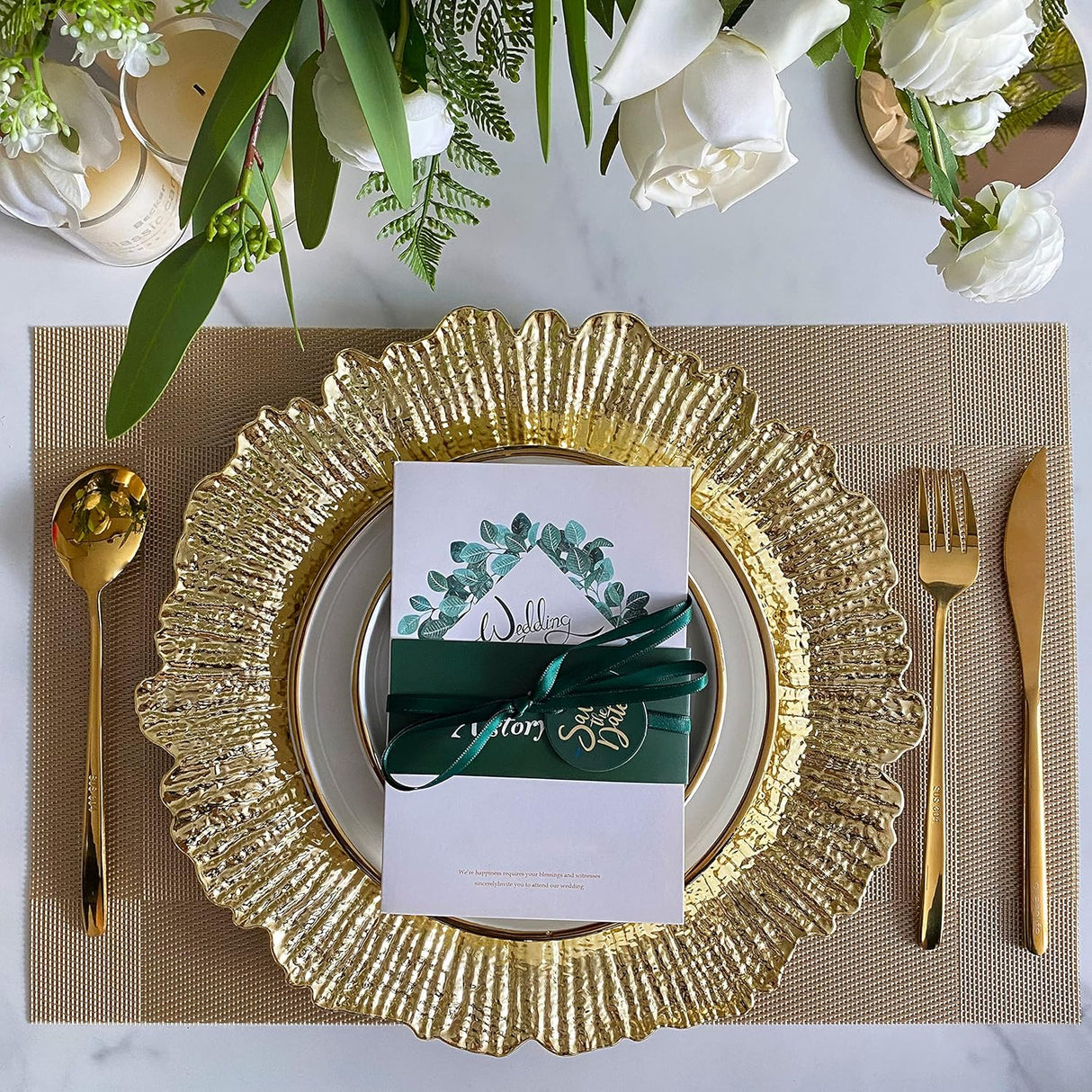 Gold Reef Acrylic Charger Plate 13 Inch