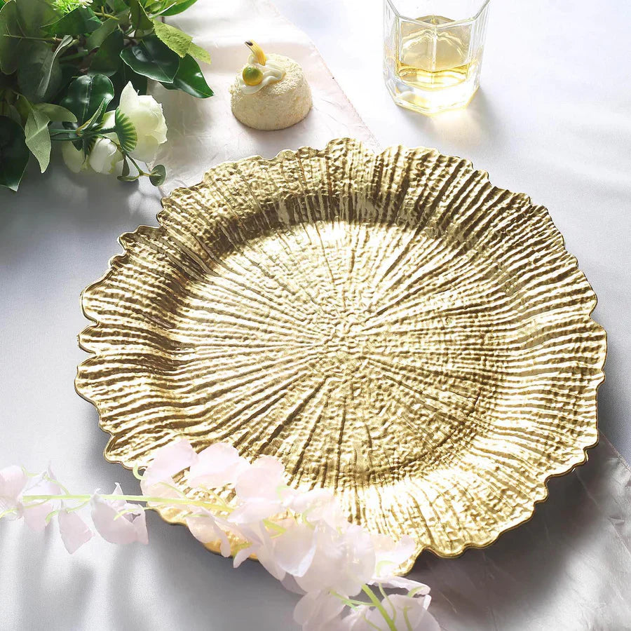 Gold Reef Acrylic Charger Plate 13 Inch