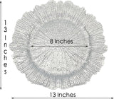Acrylic Charger Plate 13 Inch Silver Reef