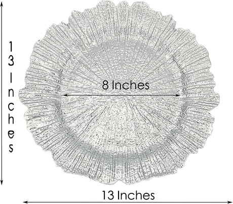 Acrylic Charger Plate 13 Inch Silver Reef