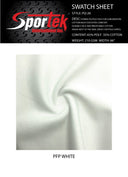 Stretch Mesh Sublimation White Cotton-Back Performance Fabric