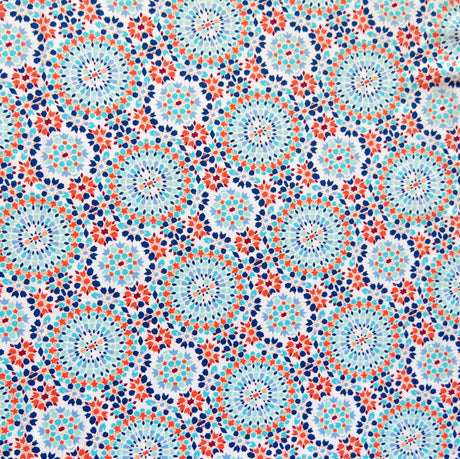 Swim Knit Nylon Spandex Preppy Mosaic Print