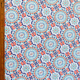 Swim Knit Nylon Spandex Preppy Mosaic Print