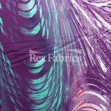 Pressure Nylon Spandex Fabric - Multicolor Textured Print, 4-Way Stretch, 58/60" Width (1 Yard)
