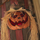 11.75 x 27.5 Inch Hanging Pumpkin Head Plastic Halloween Decoration