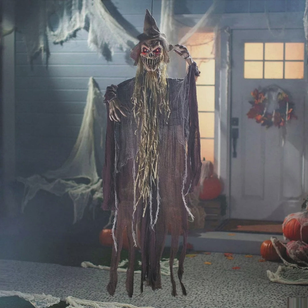 5 Ft Light Up Hanging Brown Reaper Hat Halloween Decoration