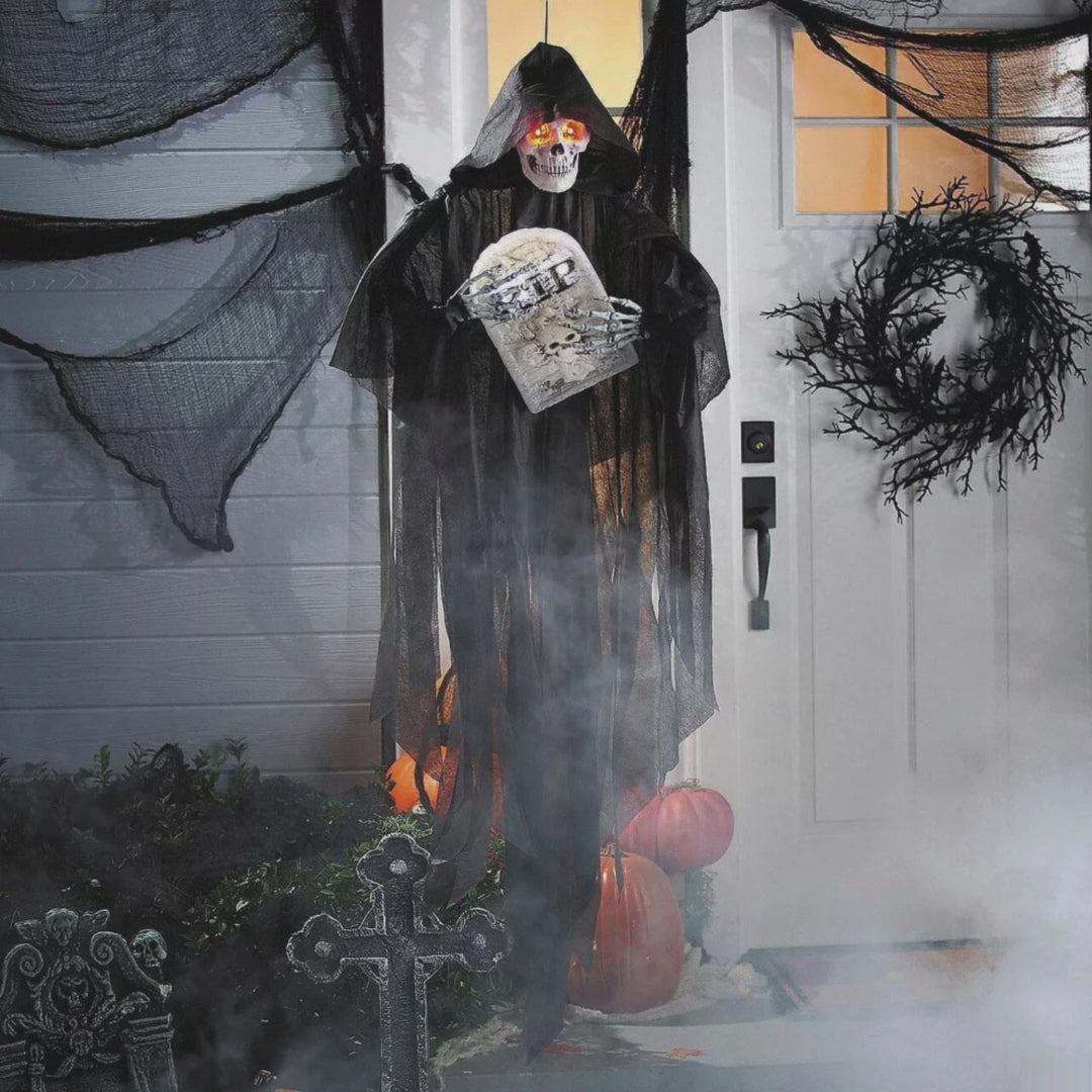 5 Ft 2 Inch Sonic Hanging Skeleton Reaper Halloween Decoration