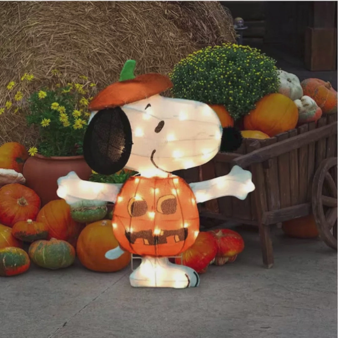 24 Inch Snoopy Jack-O-Lantern Halloween Yard Decoration