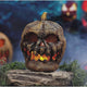 Animated Flaming Burlap Pumpkin