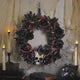 Light Up Dead Roses & Skull Halloween Wreath Decoration 23 1/2"