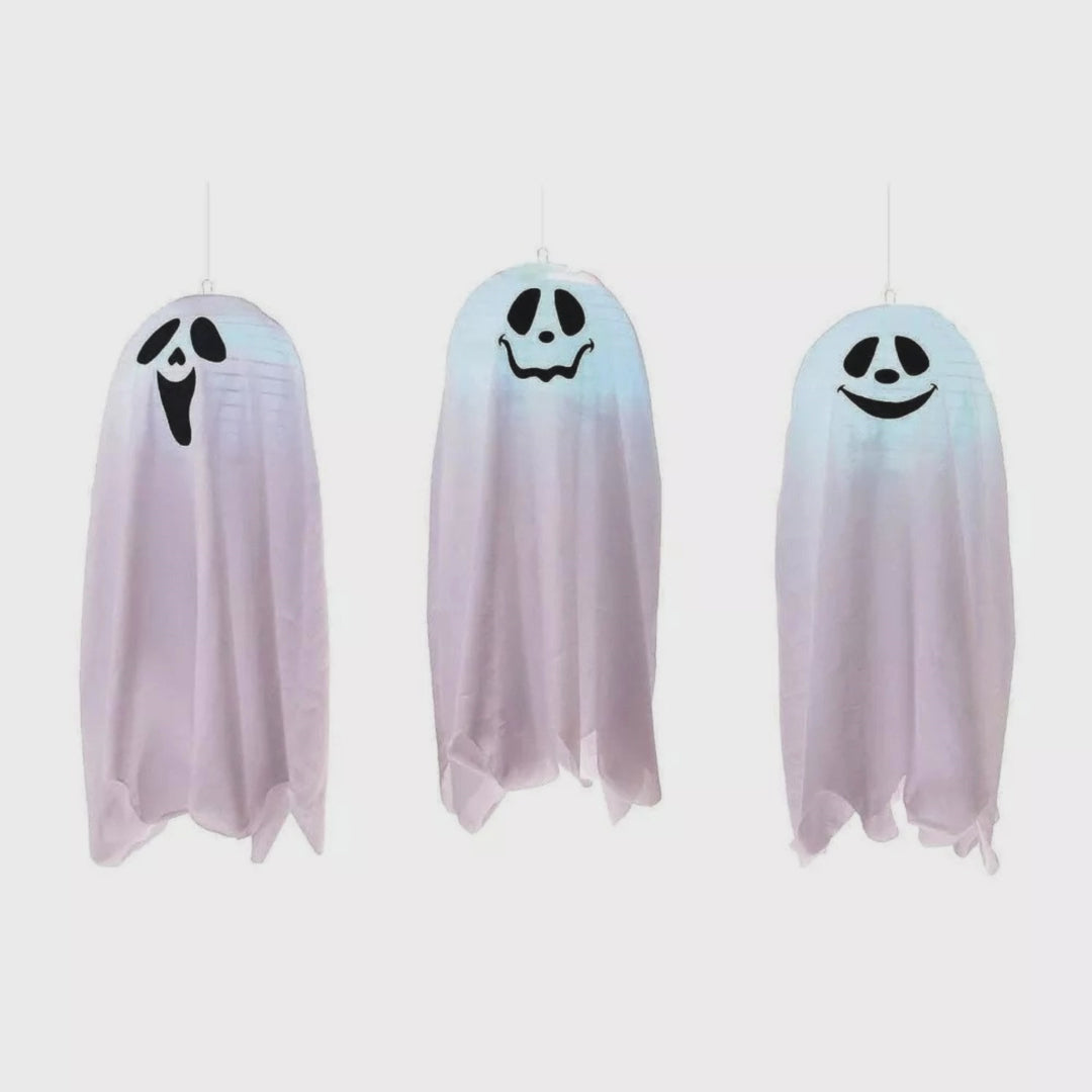 18" Light-Up Color Change Happy Pop-Open Ghost
